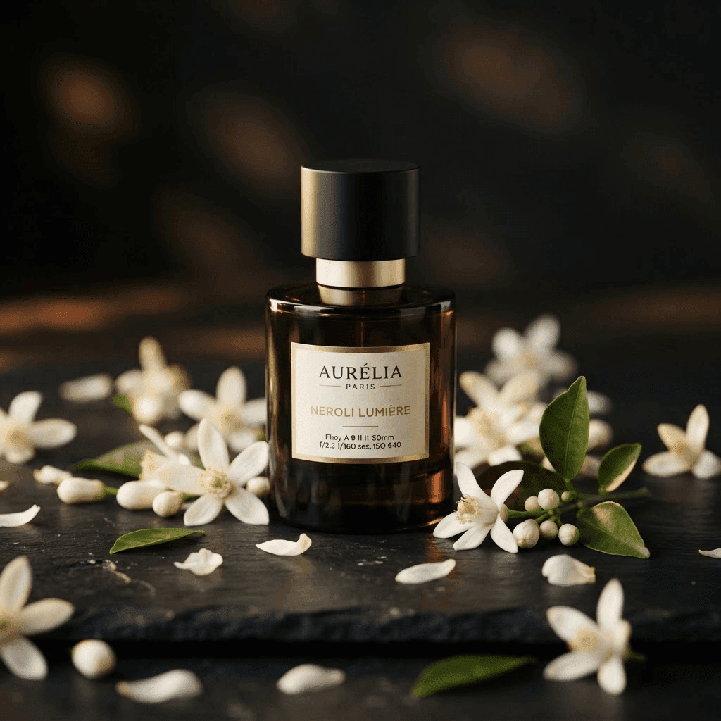 Le Soleil fragrance among pale citrus blossoms